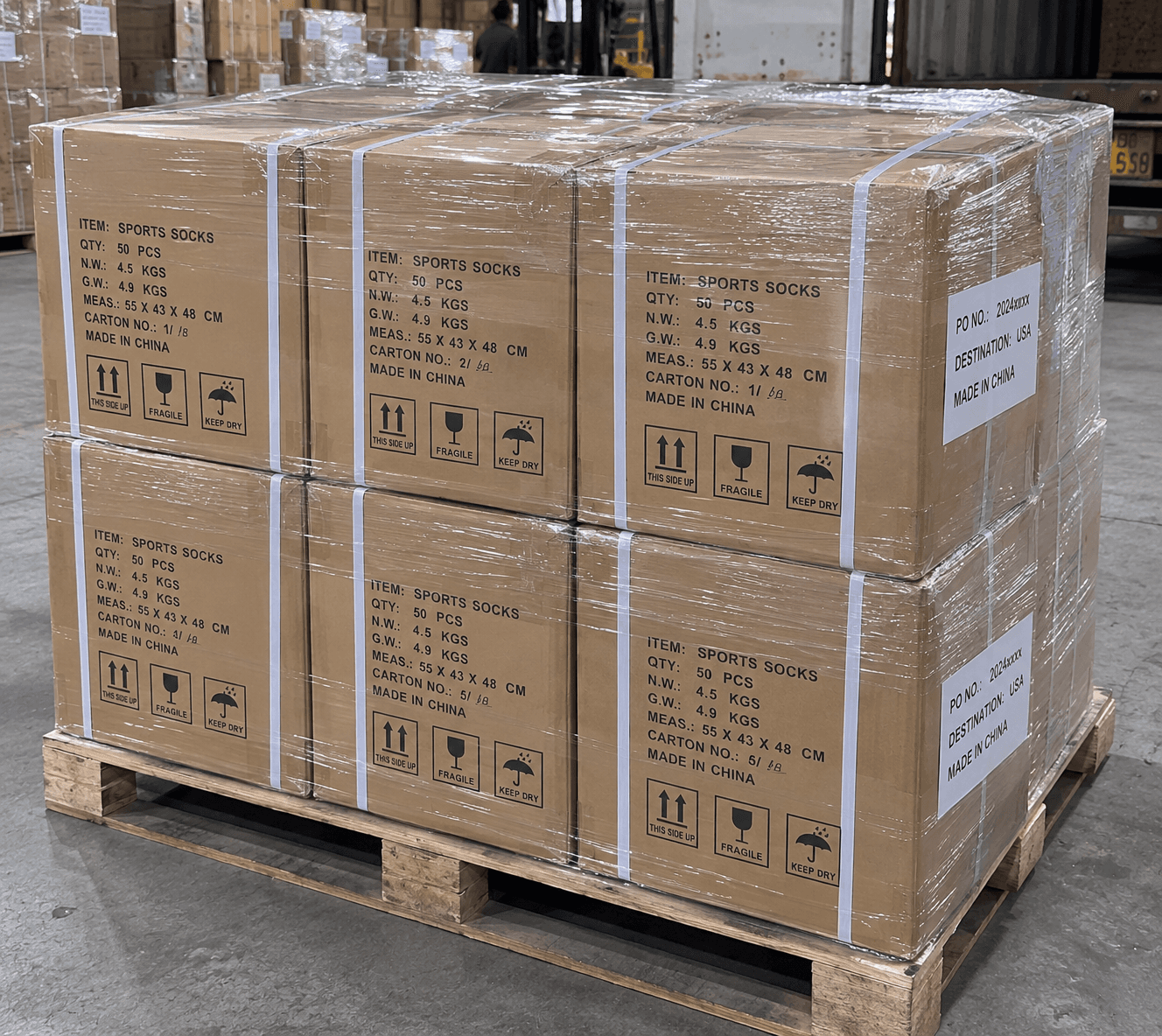 Custom sock bulk order packed and ready to ship