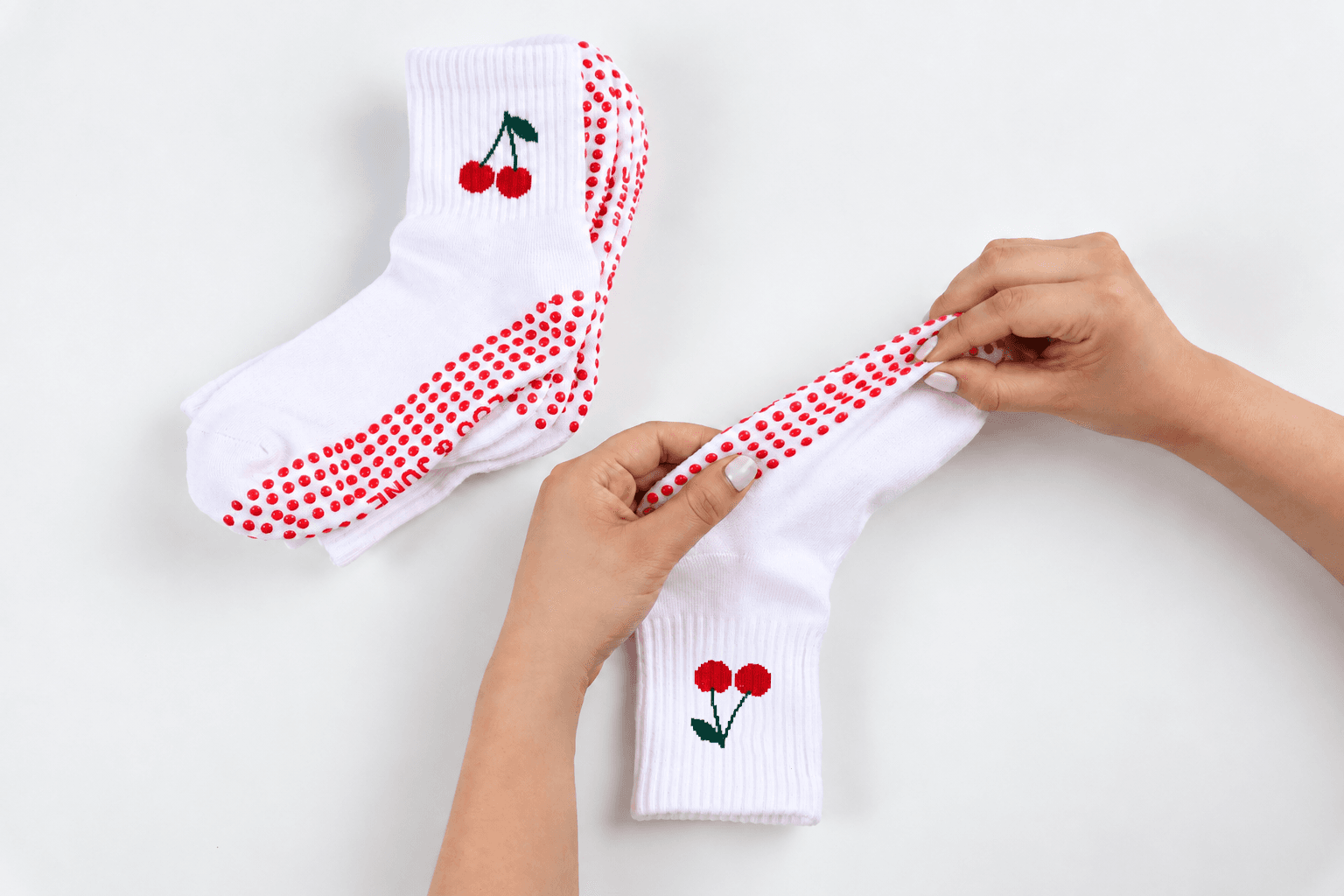 Grip sock quality control inspection