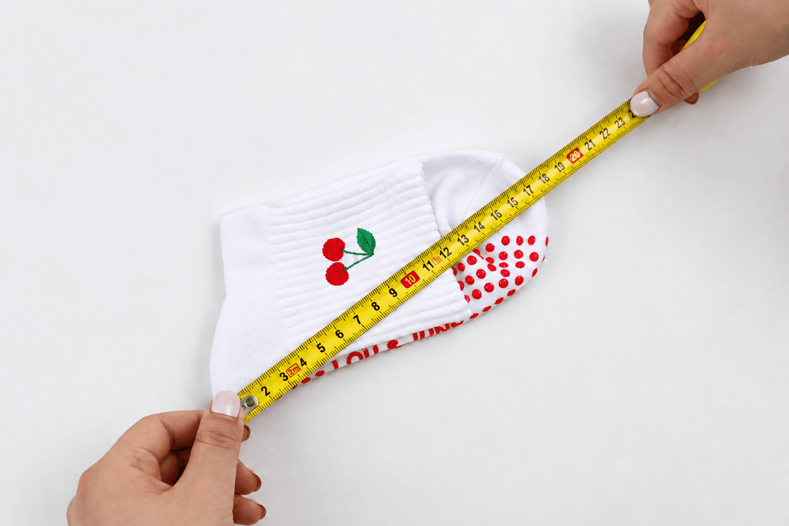 Grip sock quality control inspection