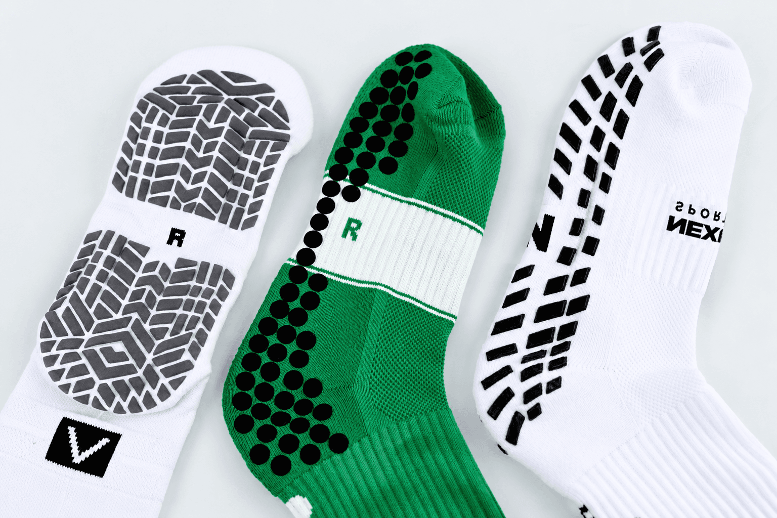 Different silicone grip coverage patterns for wholesale grip socks
