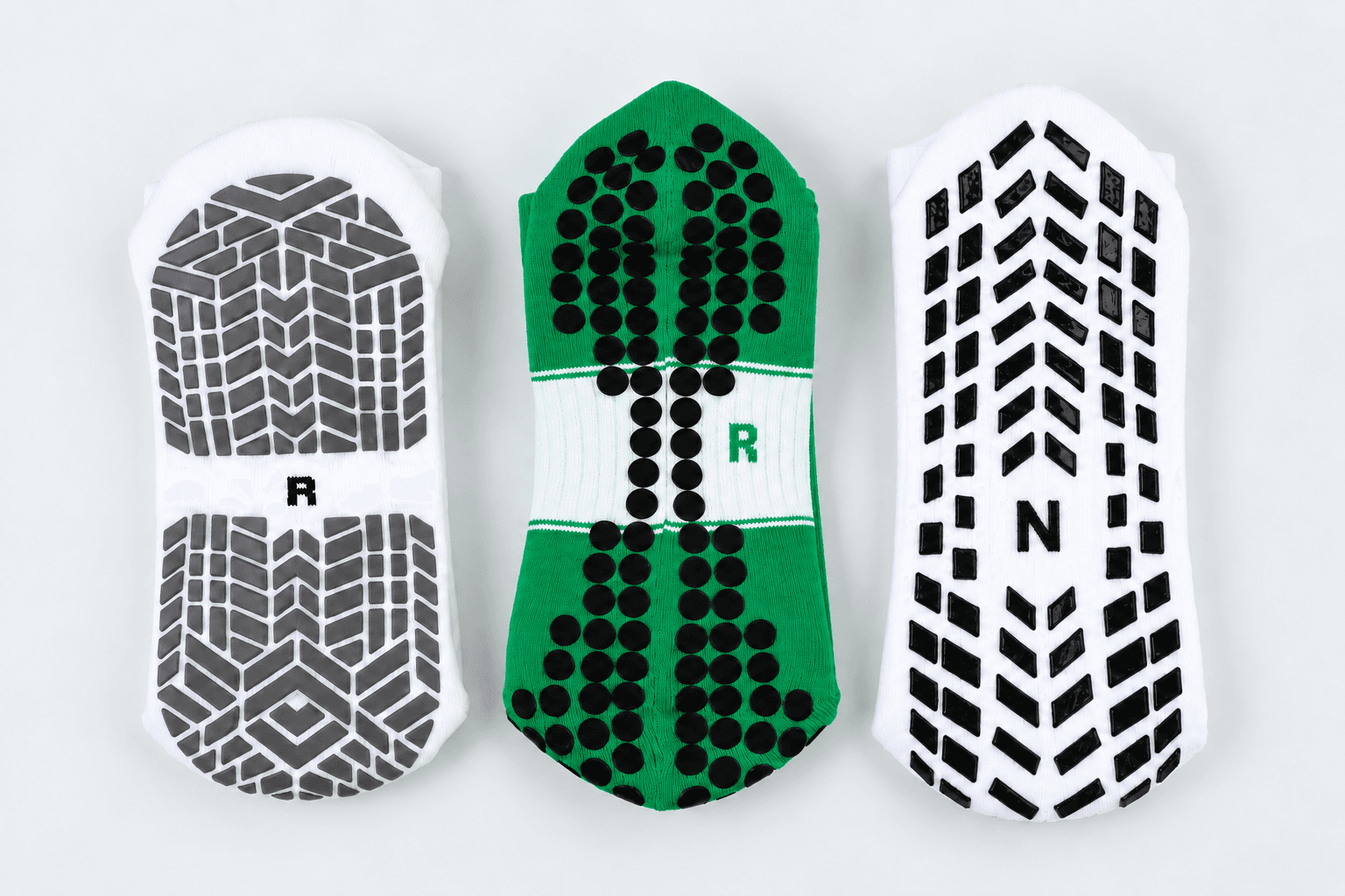 Different silicone grip coverage patterns for wholesale grip socks