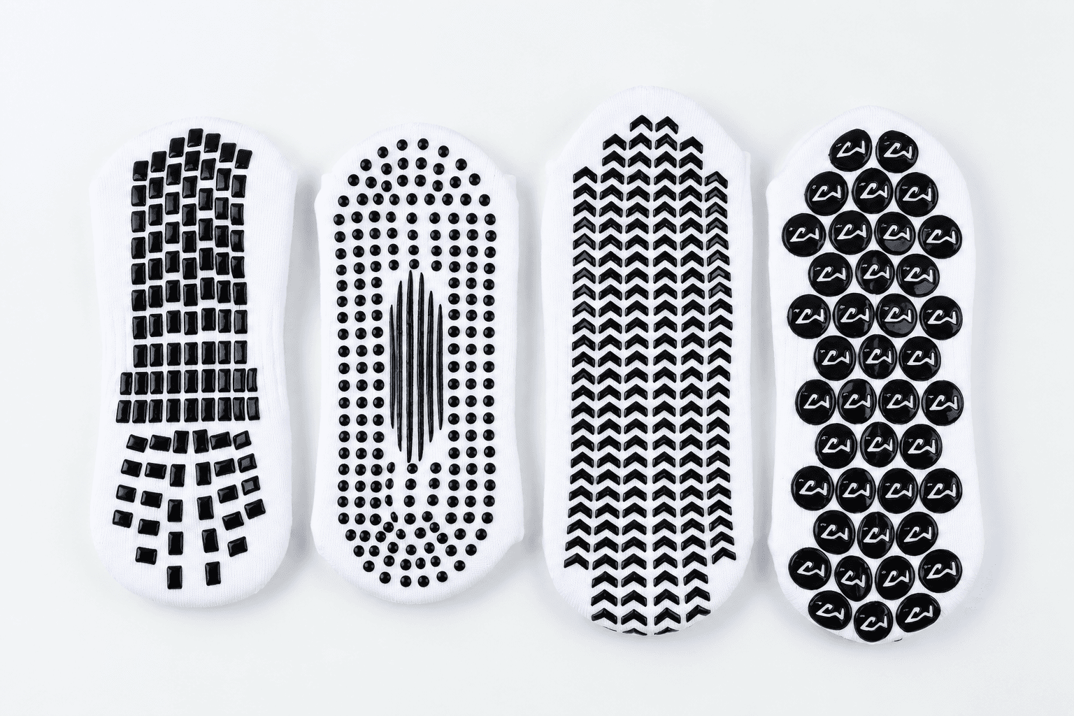 Standard and custom grip sock construction comparison