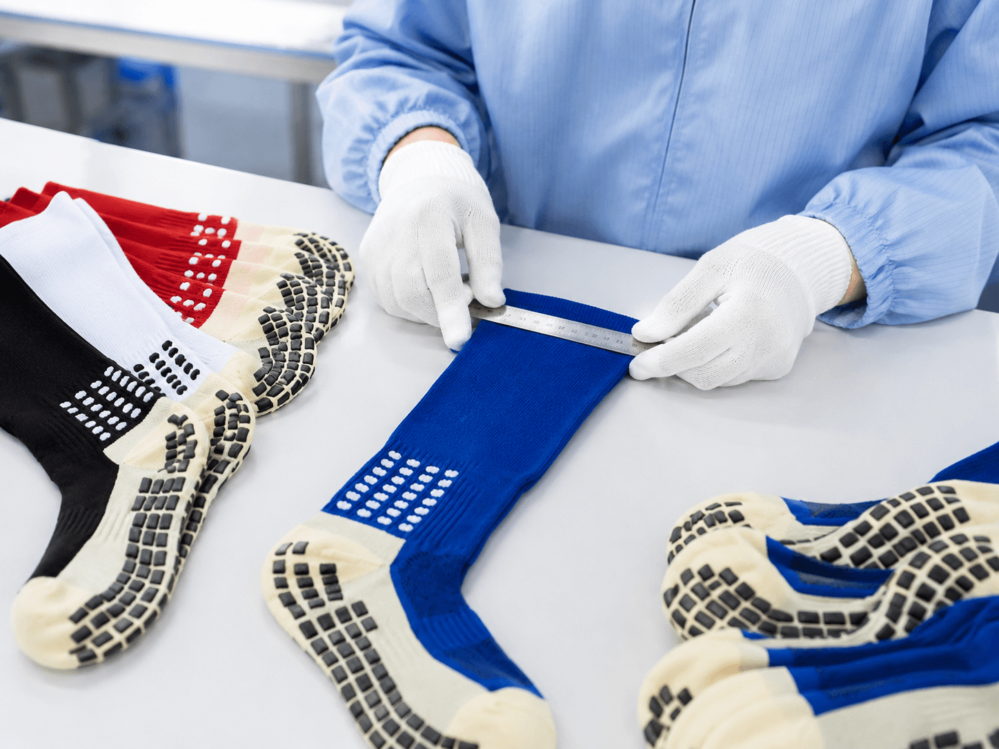 Football sock quality inspection and measurement