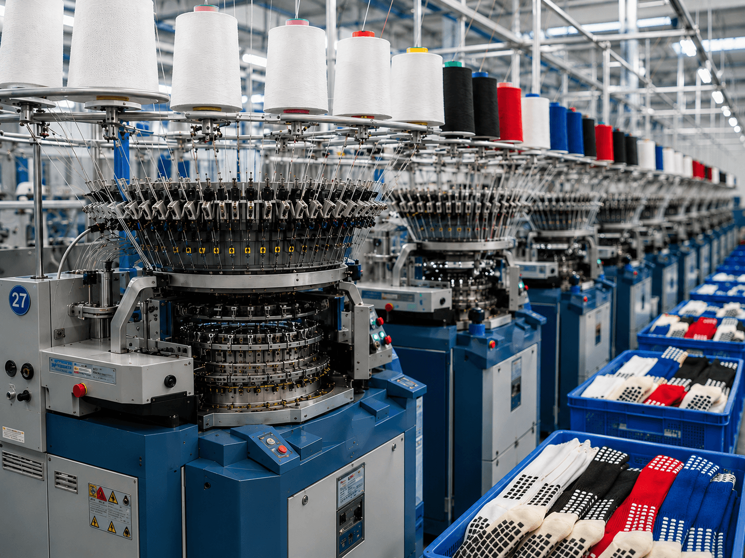 Football sock knitting production line