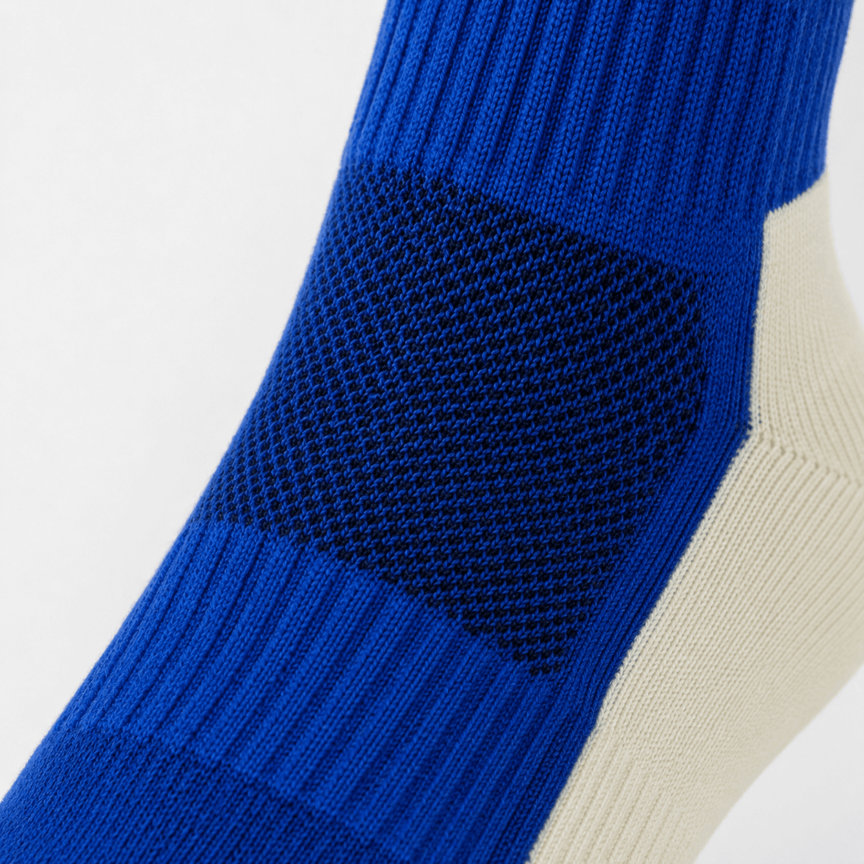 Close-up detail 2 of custom football sock construction