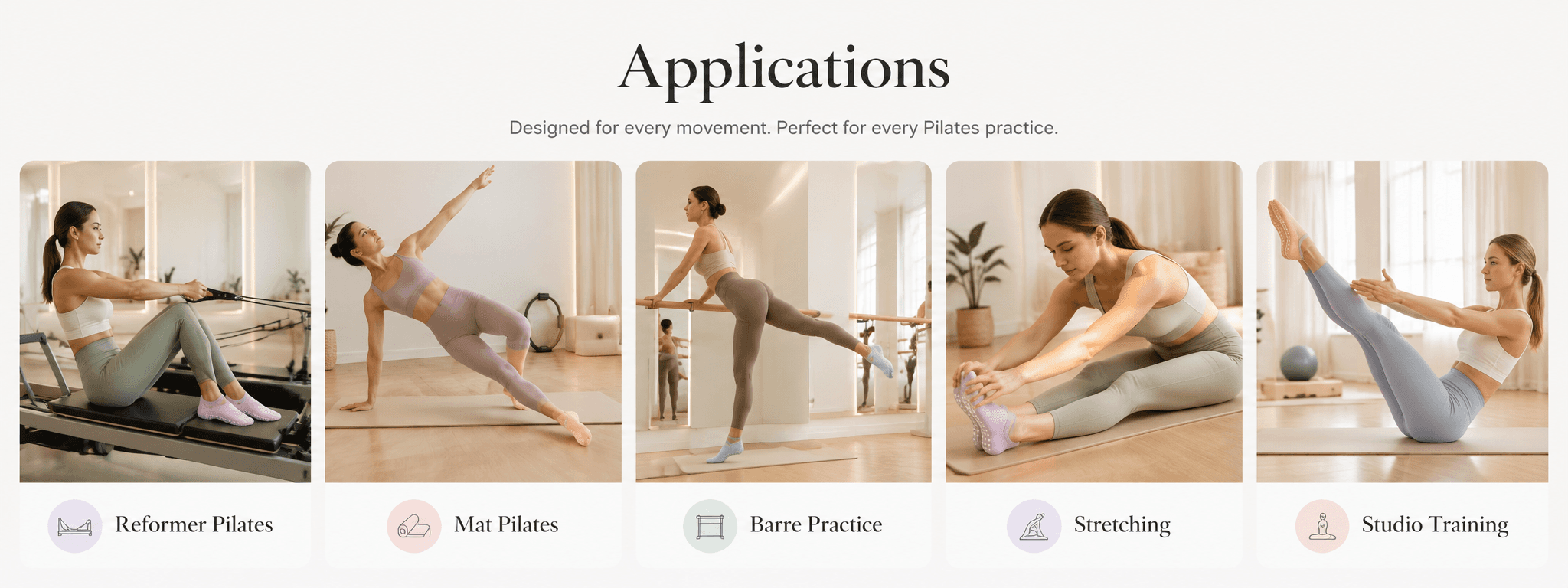 Pilates grip sock product information