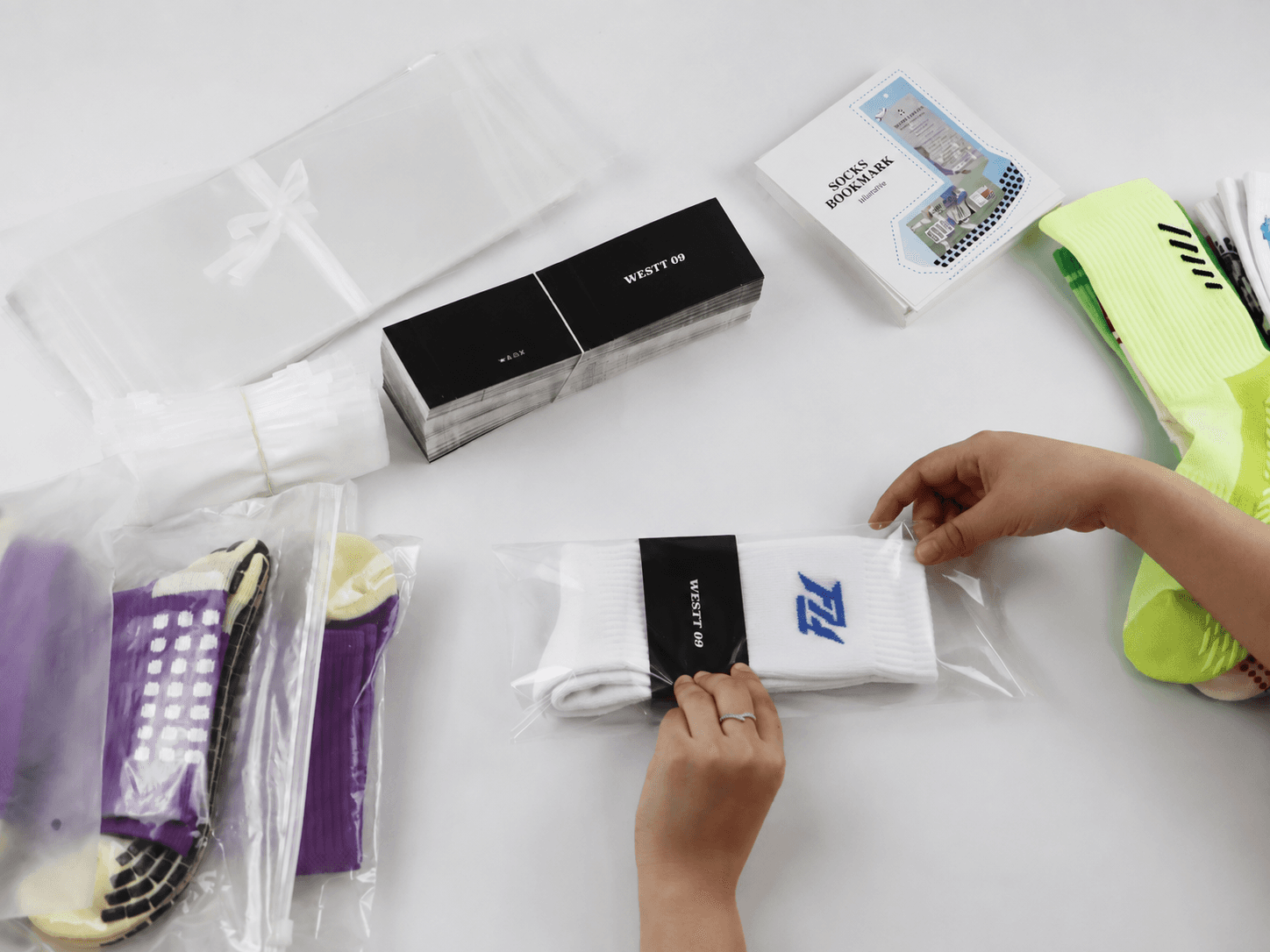 Private label sock packaging sample option