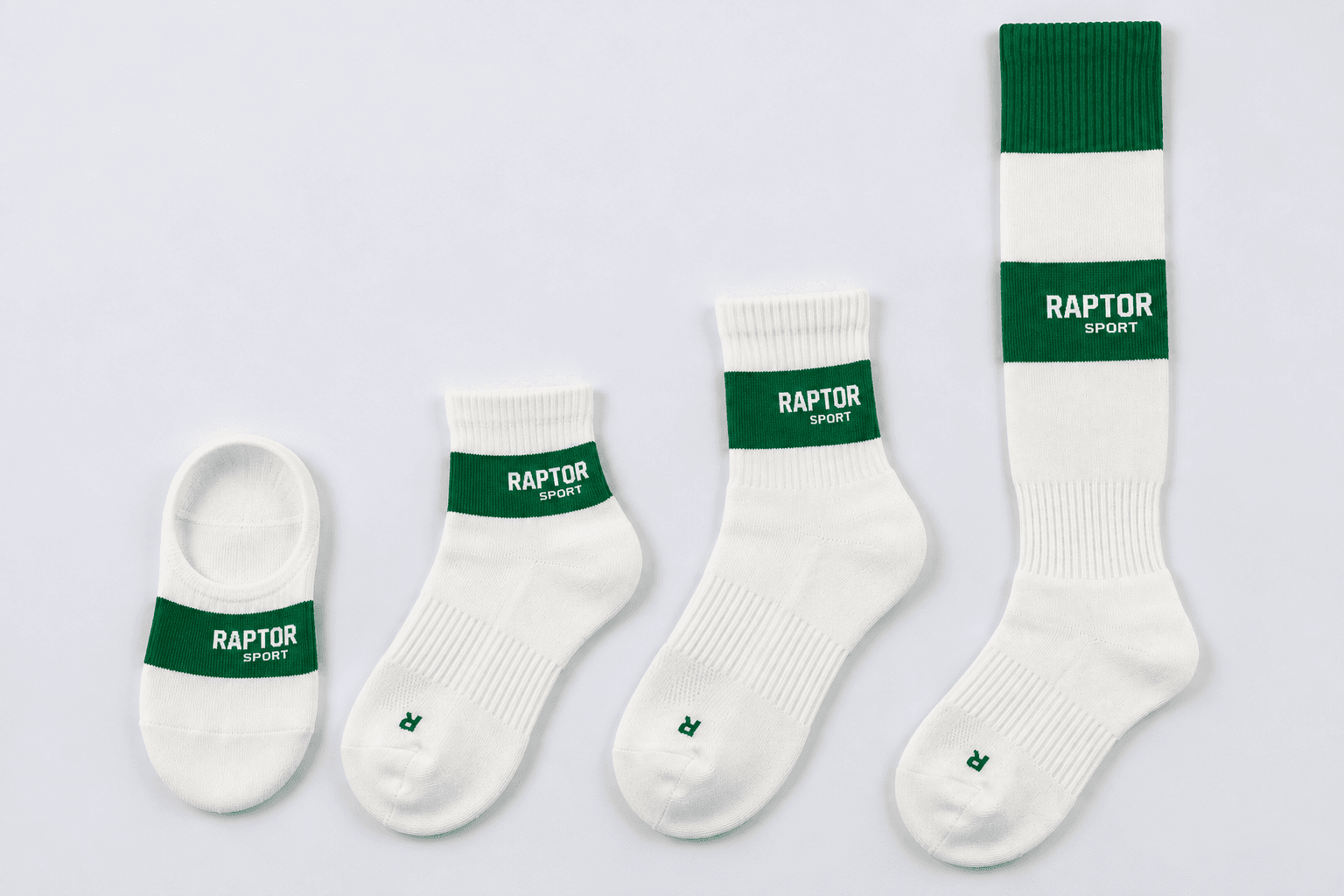 No-show, ankle, quarter and crew private label running sock height options