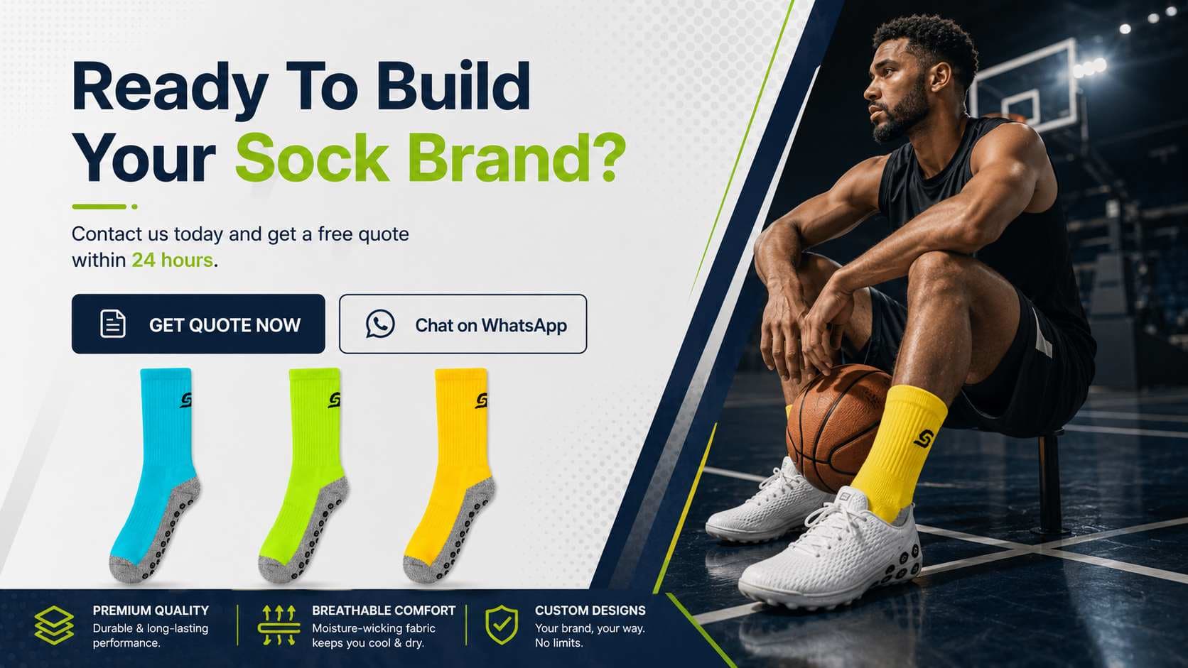 Custom basketball socks