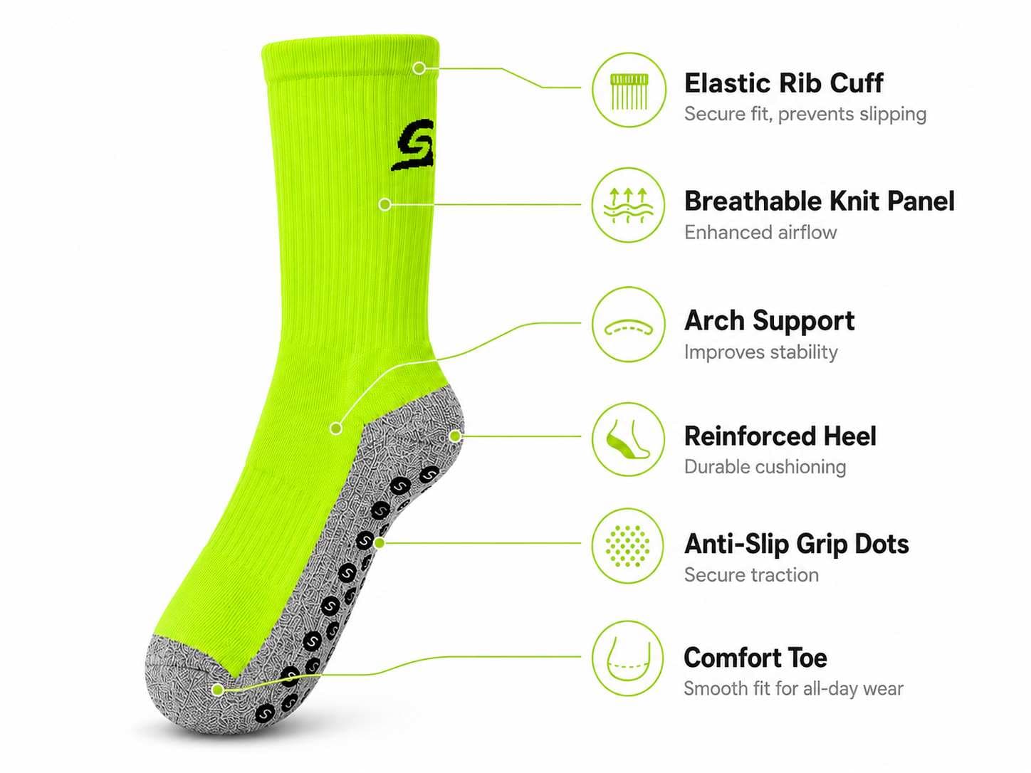 Basketball sock structure and features