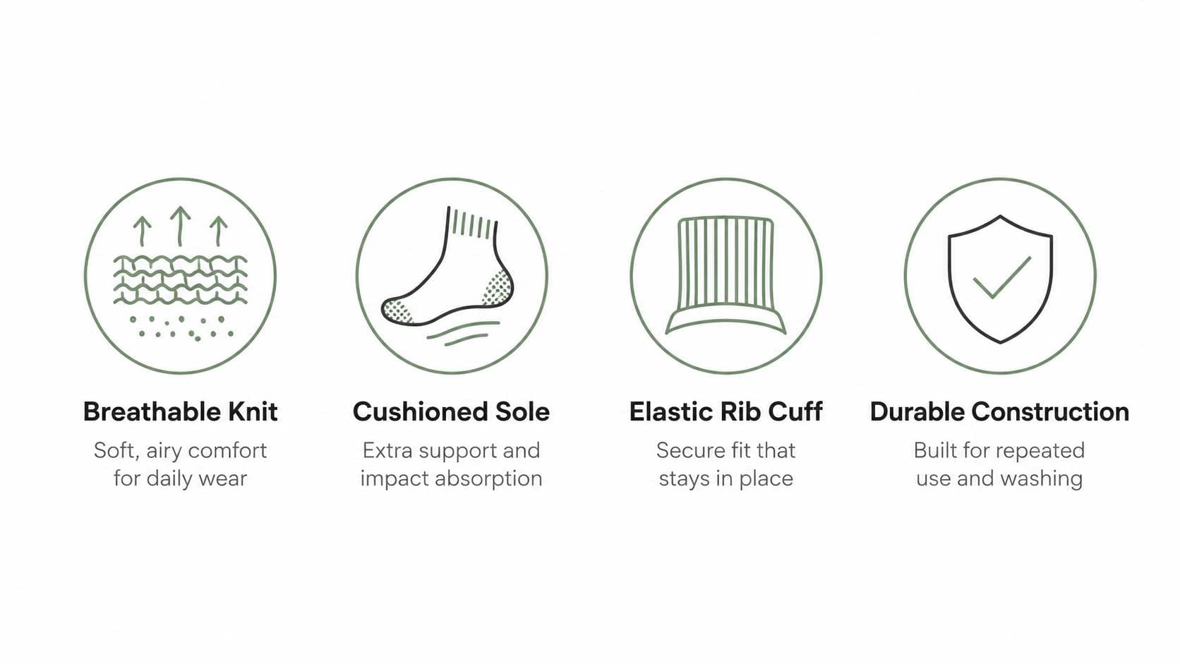 Soccer sock core features