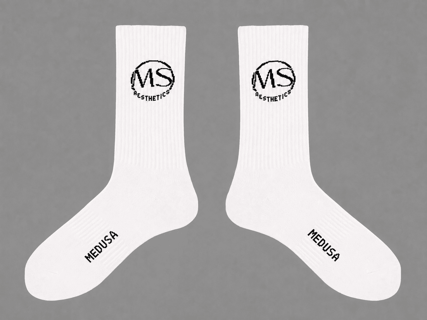 Rendered private label logo socks developed from the customer brand artwork