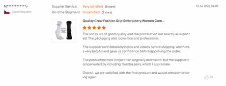 Marketplace review from a Czech Republic buyer