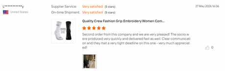 Marketplace review from a United States buyer