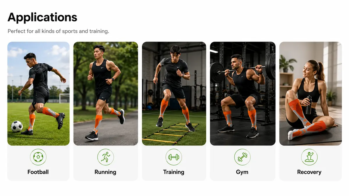 Custom running socks applications